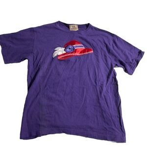 Red Hat Society Purple Top Stitch Women's Short Sheeve T-Shirt Large USA Made